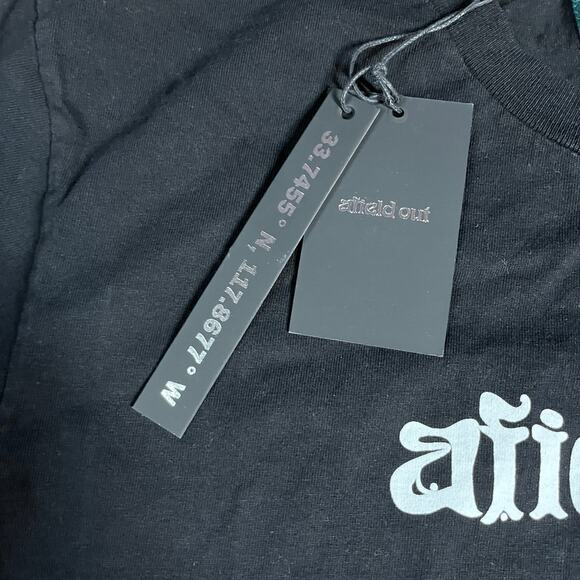 Afield Out Black Wordmark T Shirt Men’s Sz M New - Picture 5 of 6